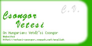 csongor vetesi business card